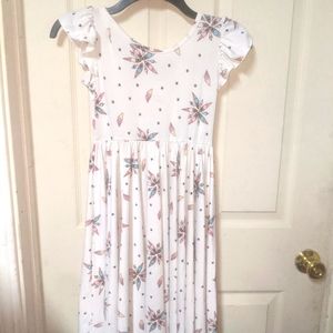 Dot Dot Smile White Dress with Ice Cream🍦pattern